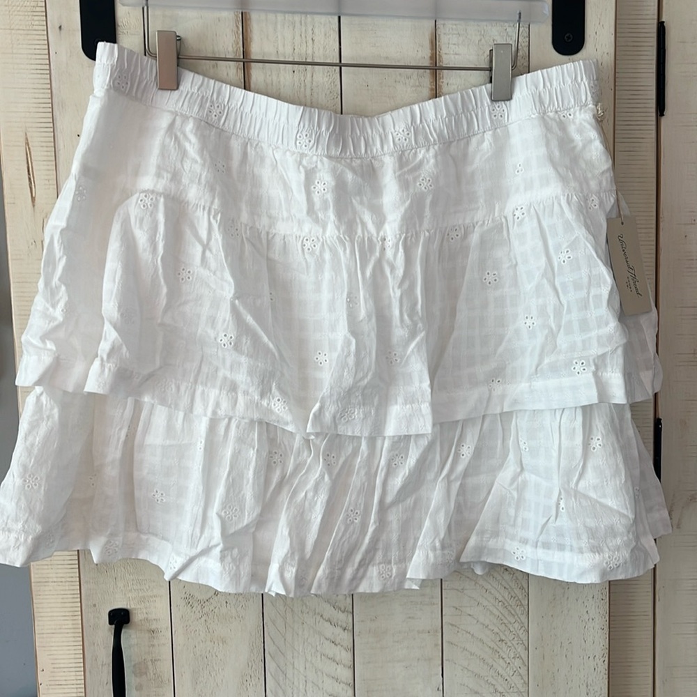 Universal Thread White Ruffle Skirt